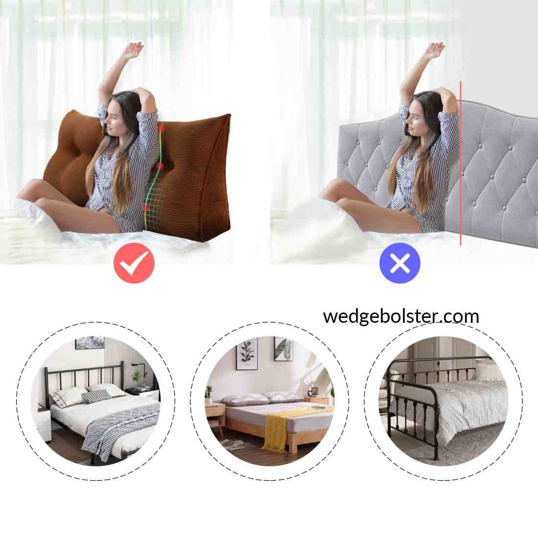 Daybed wedge outlet pillow